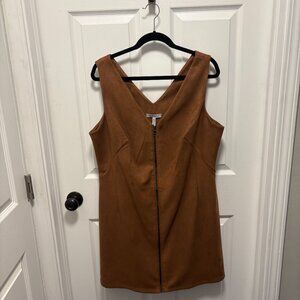 Bravissimo Suede Brown Dress. Size 18 uk/14 us